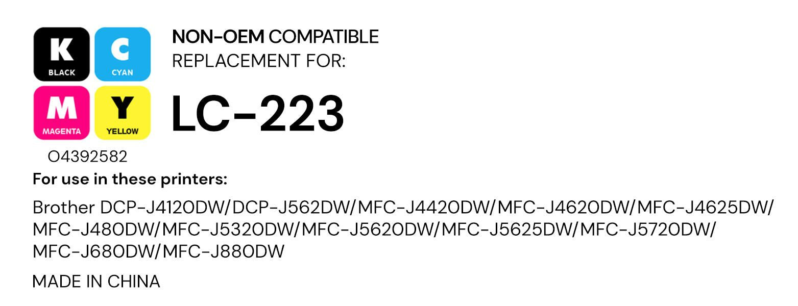 OFFICE-Partner Premium Druckerpatronen - alternativ zu Brother LC-223 - 4er Multipack OFFICE-Partner Premium Druckerpatronen - alternativ zu Brother LC-223 - 4er Multipack
